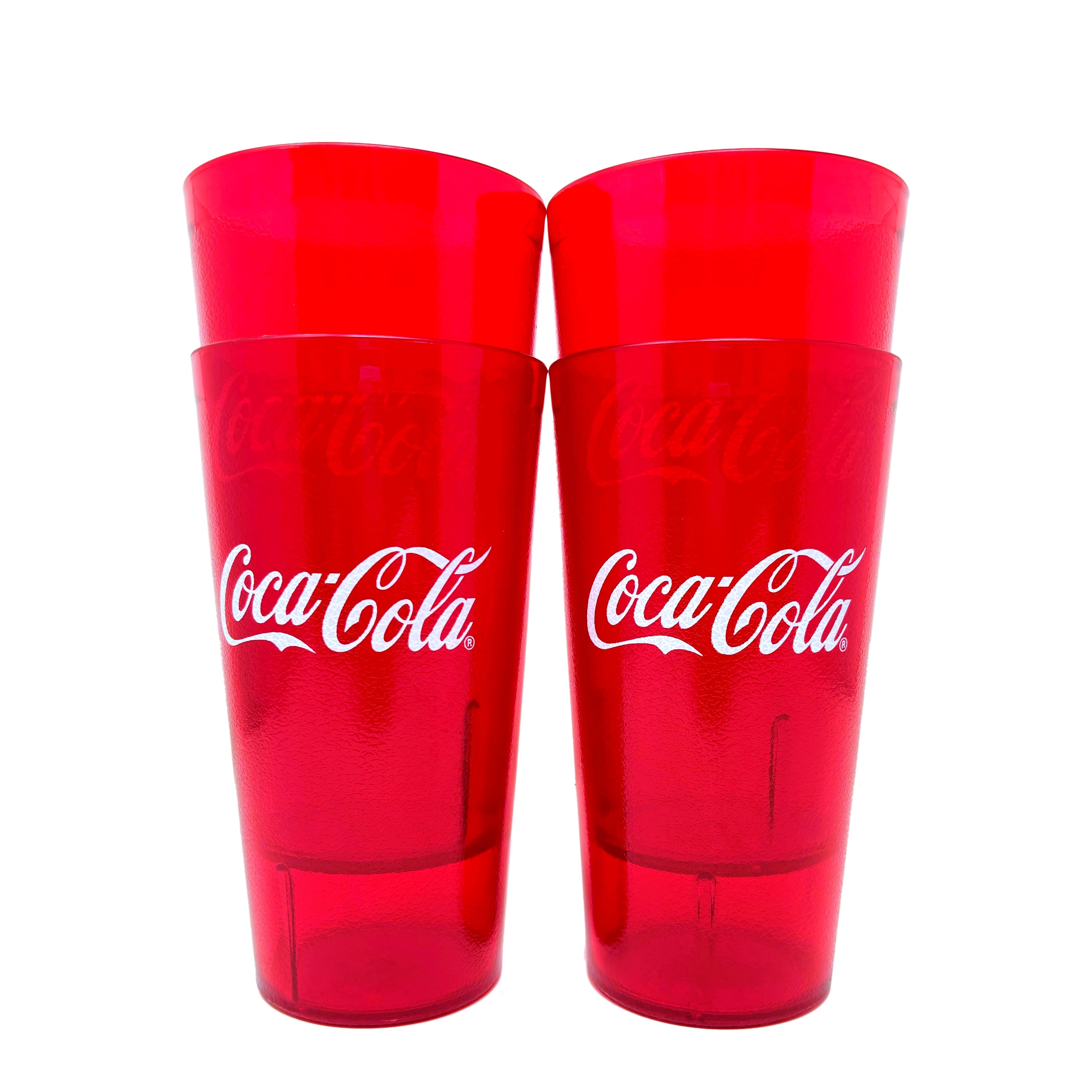 20-32oz Restaurant Grade Red-Blue Coca Cola-Pepsi Heavy-Duty Plastic Tumblers - Reusable, Shatterproof, Stackable, BPA Free Drinkware Cups
