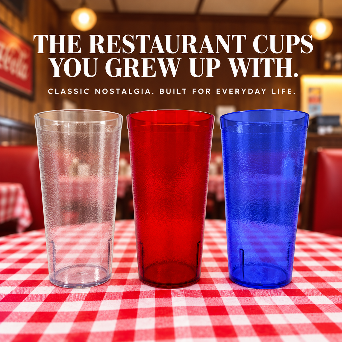 Red, White & Blue Restaurant Tumblers 20oz