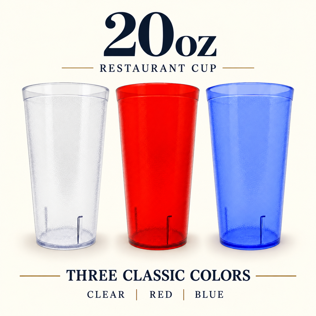 Red, White & Blue Restaurant Tumblers 20oz
