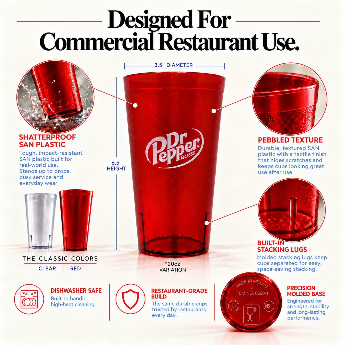 Dr Pepper Restaurant Tumblers