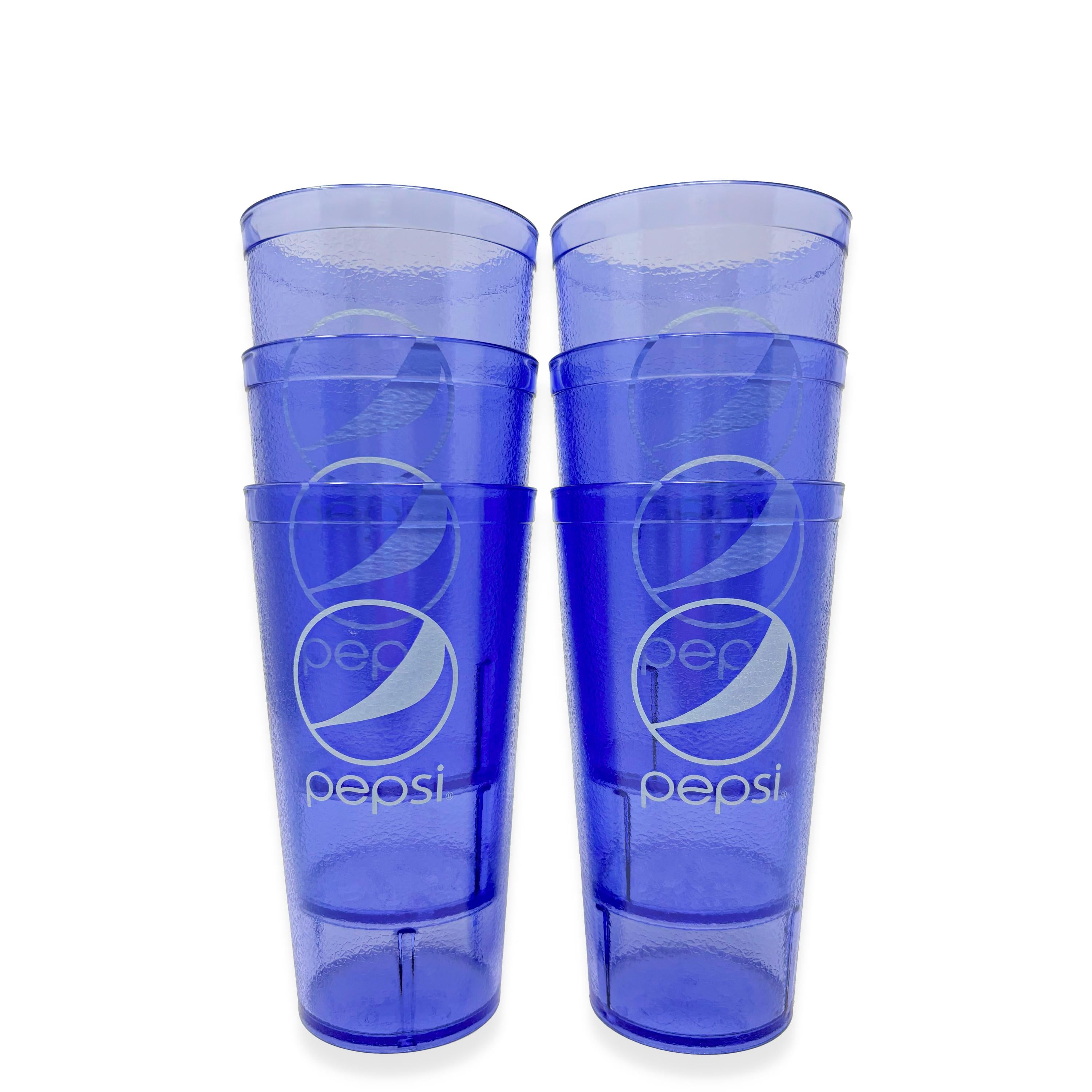 20-32oz Restaurant Grade Red-Blue Coca Cola-Pepsi Heavy-Duty Plastic Tumblers - Reusable, Shatterproof, Stackable, BPA Free Drinkware Cups
