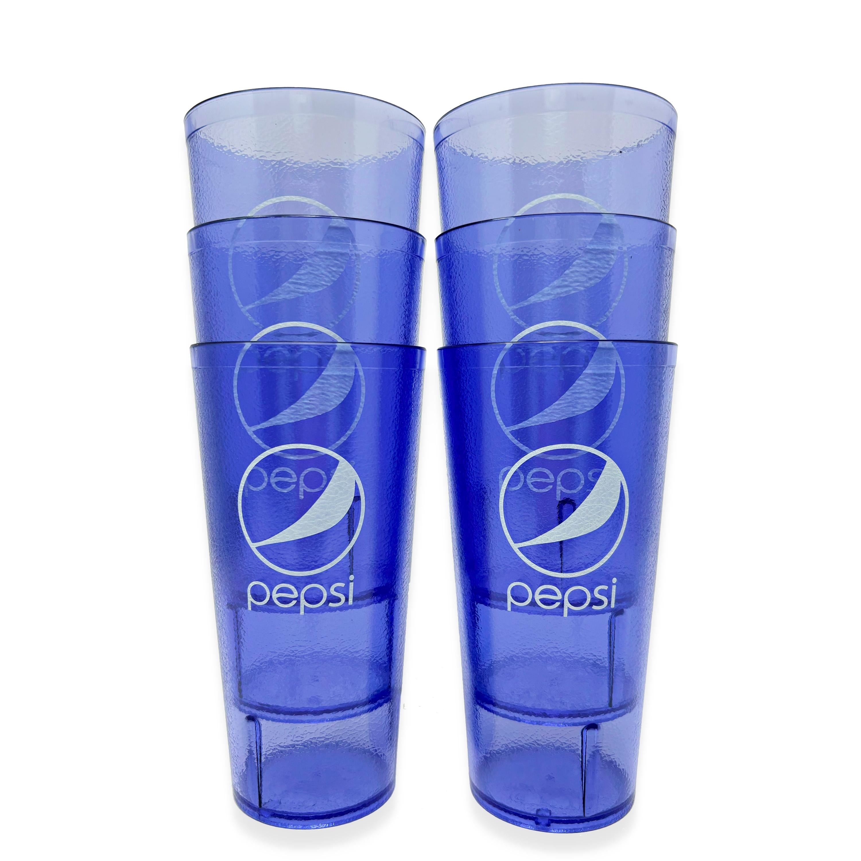 20-32oz Restaurant Grade Red-Blue Coca Cola-Pepsi Heavy-Duty Plastic Tumblers - Reusable, Shatterproof, Stackable, BPA Free Drinkware Cups