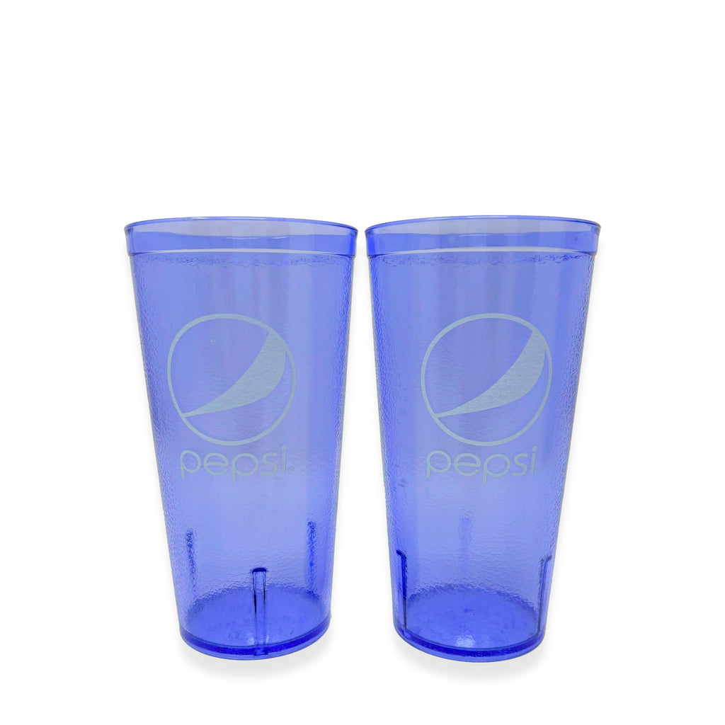 20-32oz Restaurant Grade Red-Blue Coca Cola-Pepsi Heavy-Duty Plastic Tumblers - Reusable, Shatterproof, Stackable, BPA Free Drinkware Cups