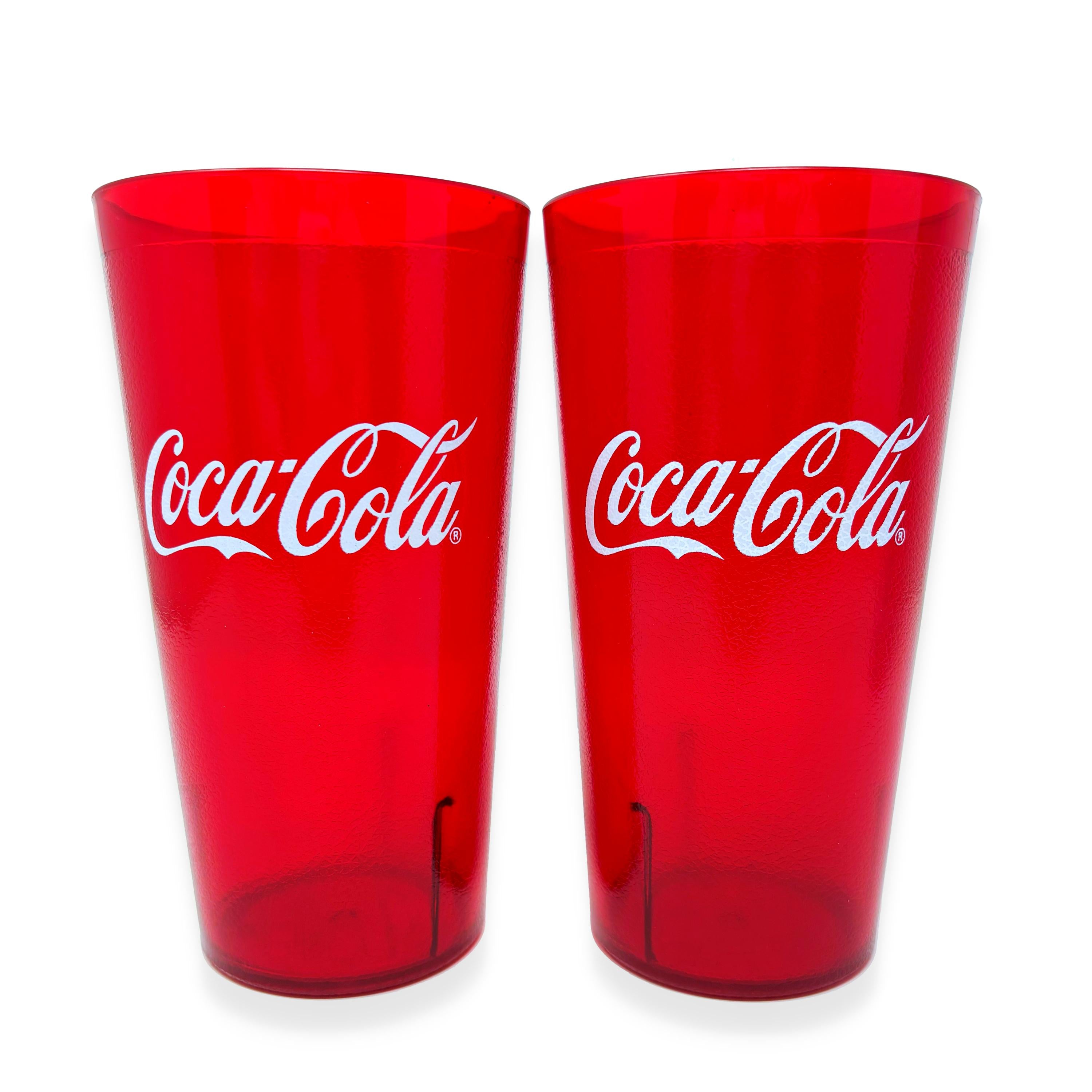 20-32oz Restaurant Grade Red-Blue Coca Cola-Pepsi Heavy-Duty Plastic Tumblers - Reusable, Shatterproof, Stackable, BPA Free Drinkware Cups