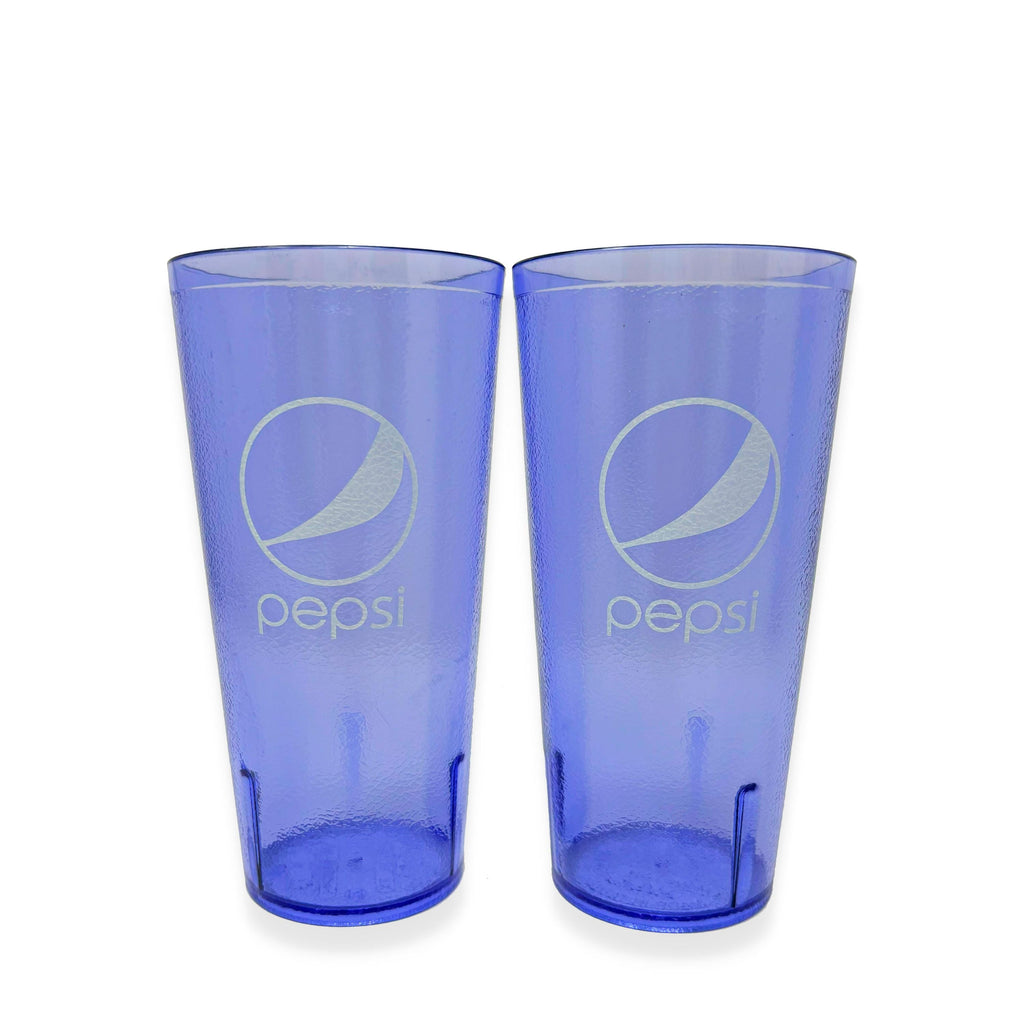 20-32oz Restaurant Grade Red-Blue Coca Cola-Pepsi Heavy-Duty Plastic Tumblers - Reusable, Shatterproof, Stackable, BPA Free Drinkware Cups