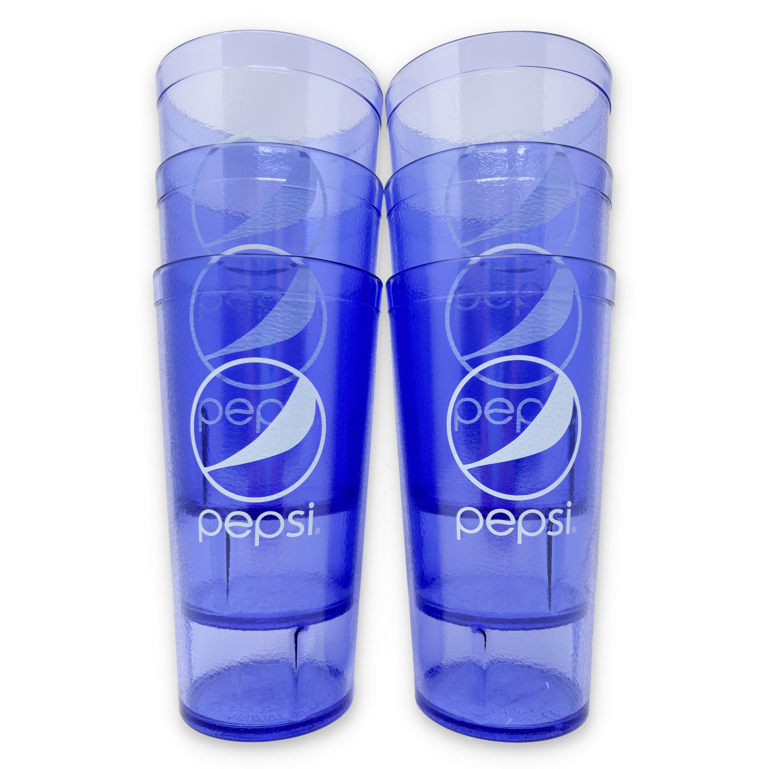 20-32oz Restaurant Grade Red-Blue Coca Cola-Pepsi Heavy-Duty Plastic Tumblers - Reusable, Shatterproof, Stackable, BPA Free Drinkware Cups