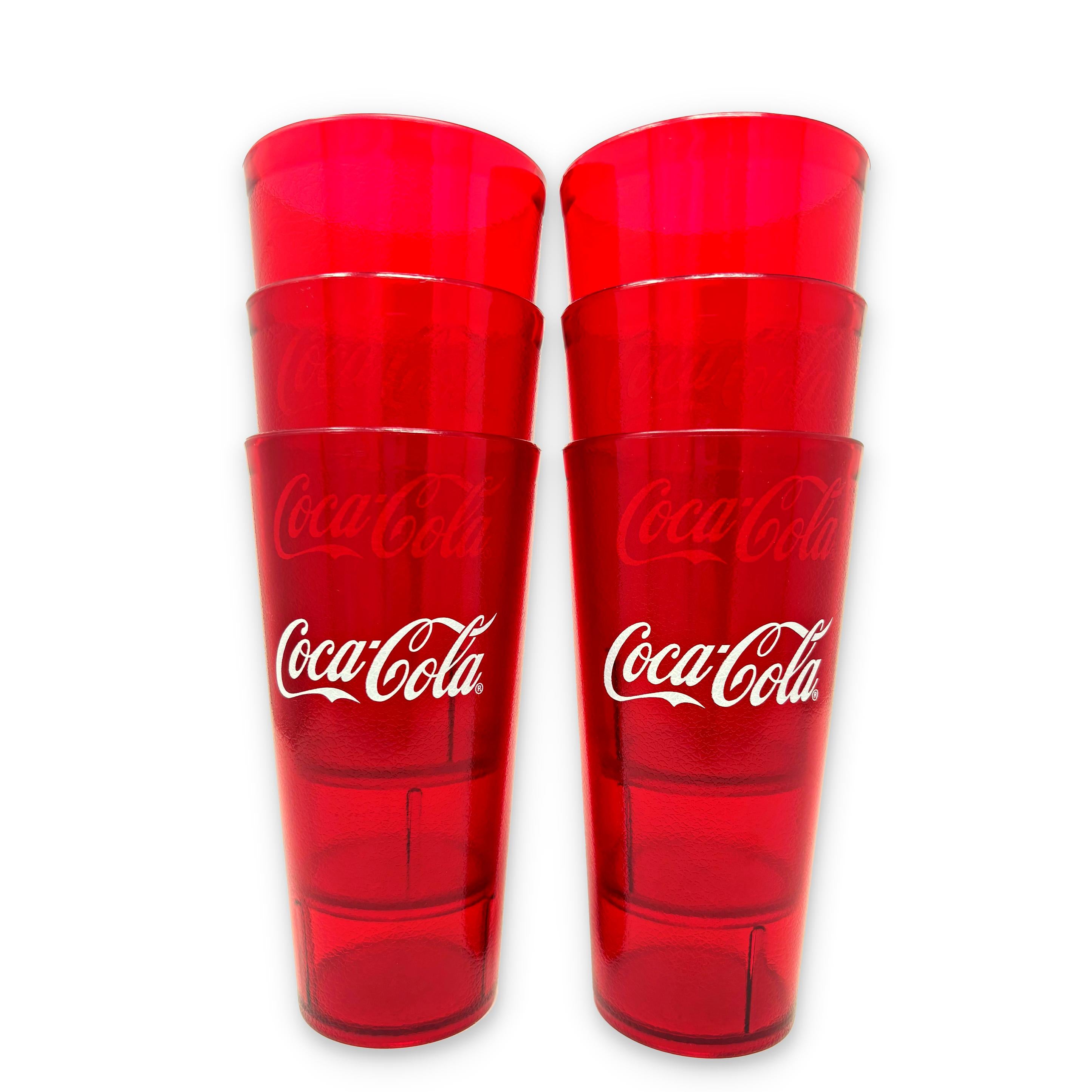 20-32oz Restaurant Grade Red-Blue Coca Cola-Pepsi Heavy-Duty Plastic Tumblers - Reusable, Shatterproof, Stackable, BPA Free Drinkware Cups