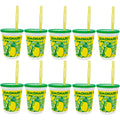10 Made in America 16-32oz Reusable Lemonade Souvenir Cups with Straw and Lid - Drinkware