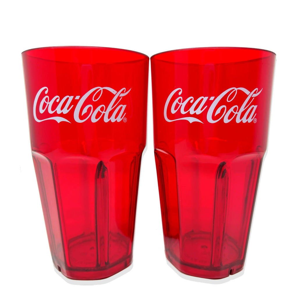 20-32oz Restaurant Grade Red-Blue Coca Cola-Pepsi Heavy-Duty Plastic Tumblers - Reusable, Shatterproof, Stackable, BPA Free Drinkware Cups