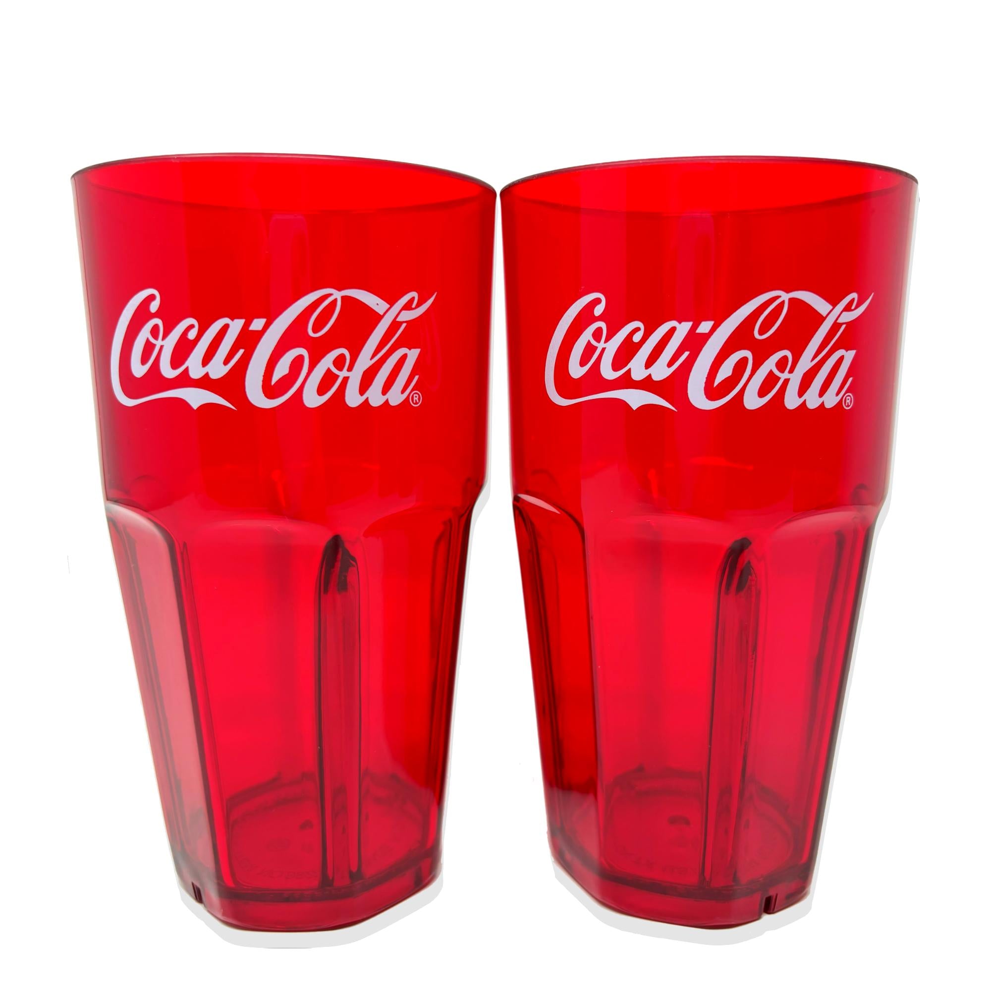20-32oz Restaurant Grade Red-Blue Coca Cola-Pepsi Heavy-Duty Plastic Tumblers - Reusable, Shatterproof, Stackable, BPA Free Drinkware Cups