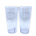 24oz Restaurant Grade Dr. Pepper Clear Heavy-Duty Plastic Tumblers - Reusable, Shatterproof, Stackable, BPA Free Drinkware Cups