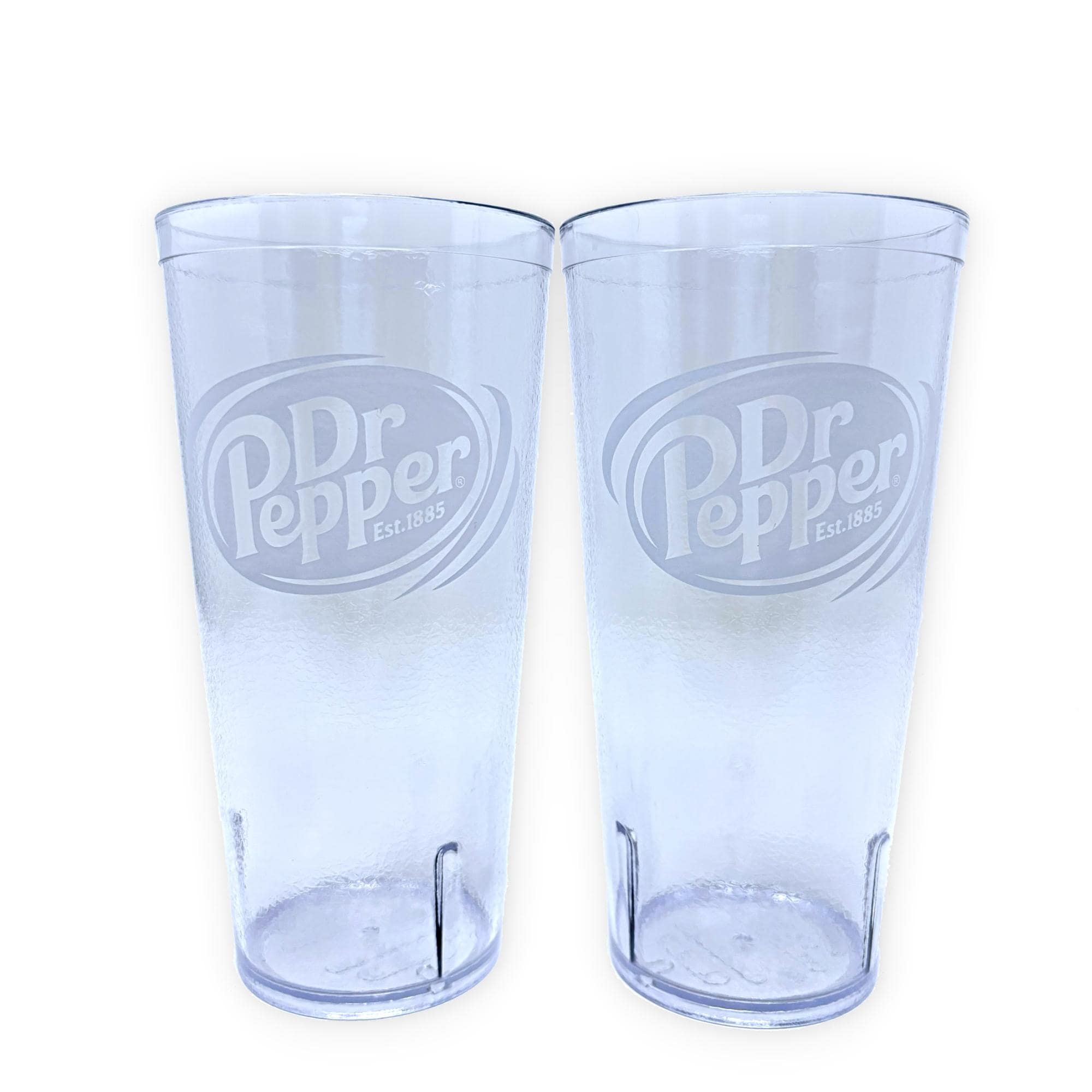 24oz Restaurant Grade Dr. Pepper Clear Heavy-Duty Plastic Tumblers - Reusable, Shatterproof, Stackable, BPA Free Drinkware Cups