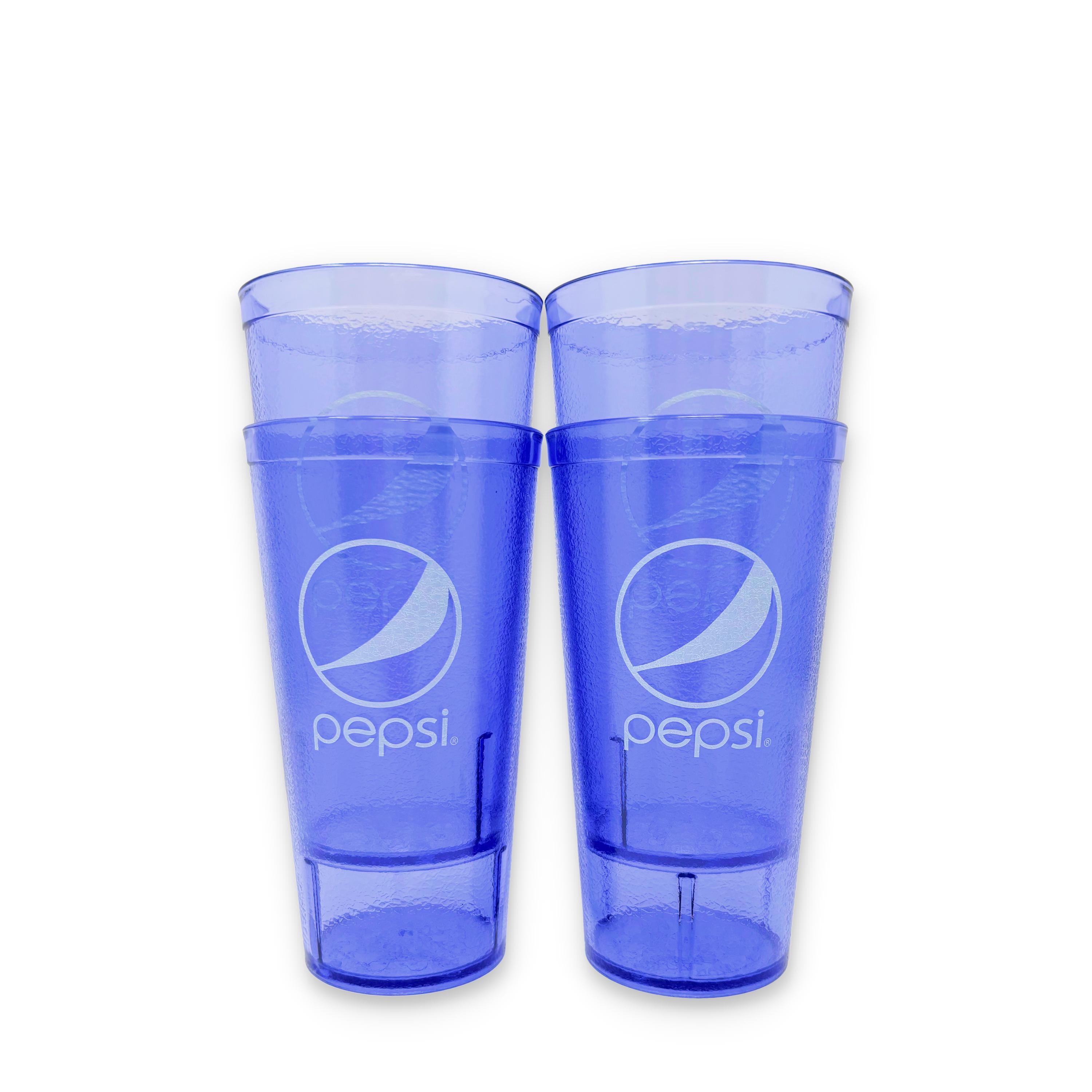 20-32oz Restaurant Grade Red-Blue Coca Cola-Pepsi Heavy-Duty Plastic Tumblers - Reusable, Shatterproof, Stackable, BPA Free Drinkware Cups