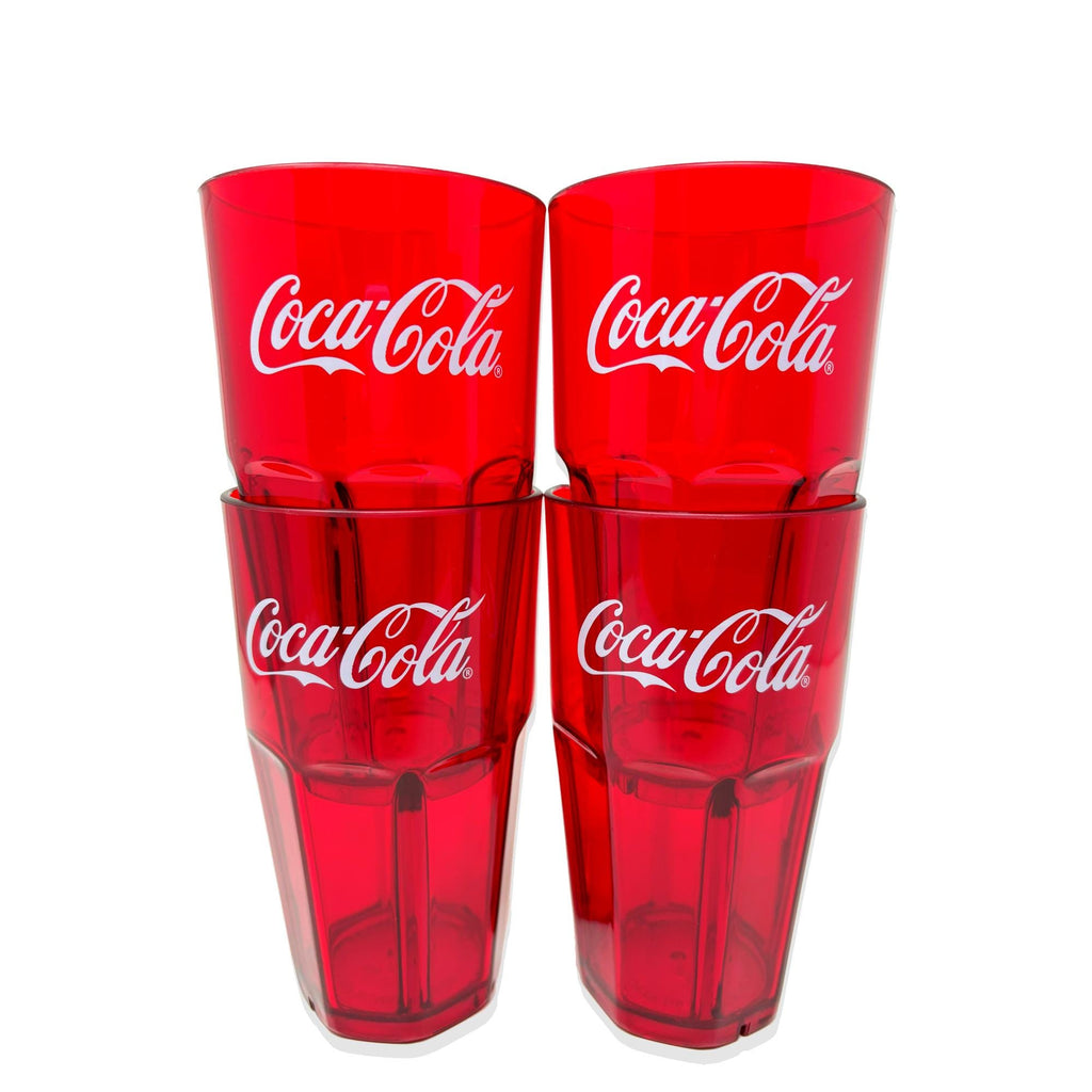 20-32oz Restaurant Grade Red-Blue Coca Cola-Pepsi Heavy-Duty Plastic Tumblers - Reusable, Shatterproof, Stackable, BPA Free Drinkware Cups