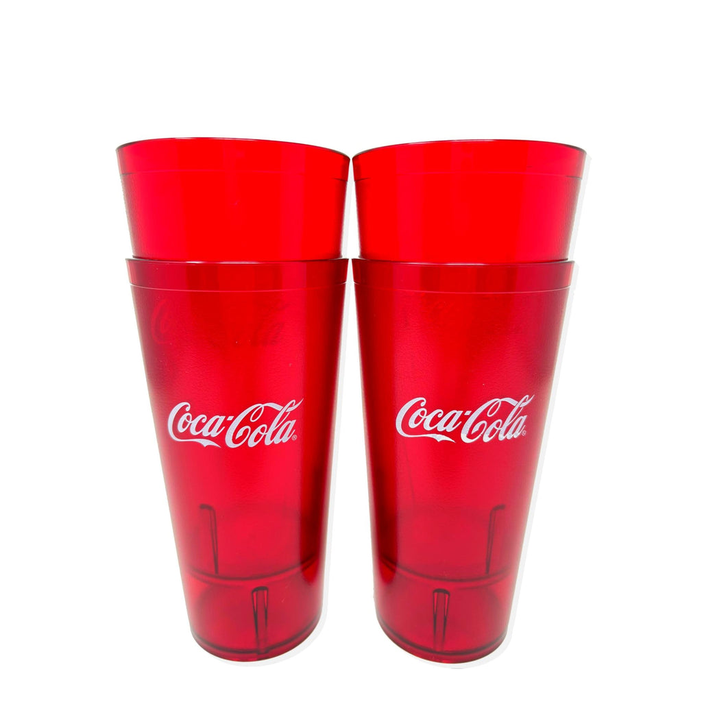 20-32oz Restaurant Grade Red-Blue Coca Cola-Pepsi Heavy-Duty Plastic Tumblers - Reusable, Shatterproof, Stackable, BPA Free Drinkware Cups